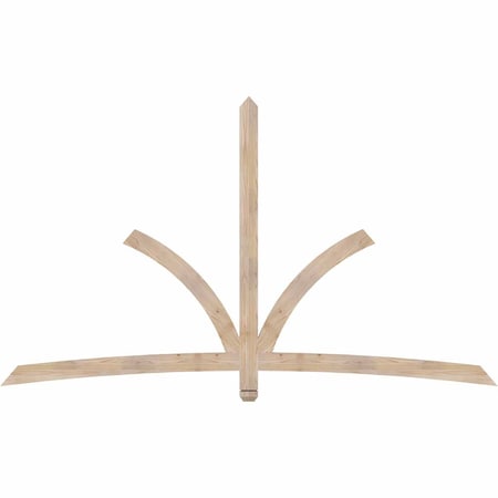 Ekena Millwork Davenport Smooth Timber Gable Bracket, Douglas Fir, 96"W x 56"H x 1 1/2"D x 3 1/2"F, 14/12 Pitch GBW096X56X0204DAV00SDF